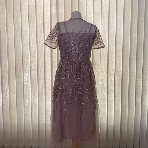 Pink champagne Embroidered crinoline  dress - Picture 2 of 4